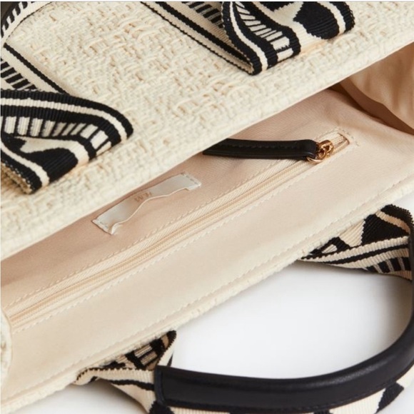 NWOT H&M Jacquard-weave Shopper Purse - Picture 4 of 5